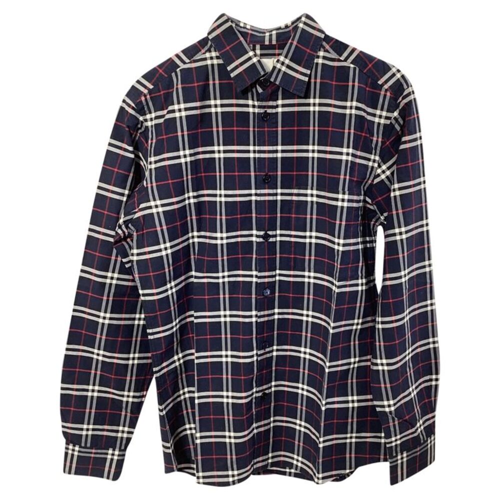 Burberry Check Print Long Sleeve Shirt in Multicolor Cotton